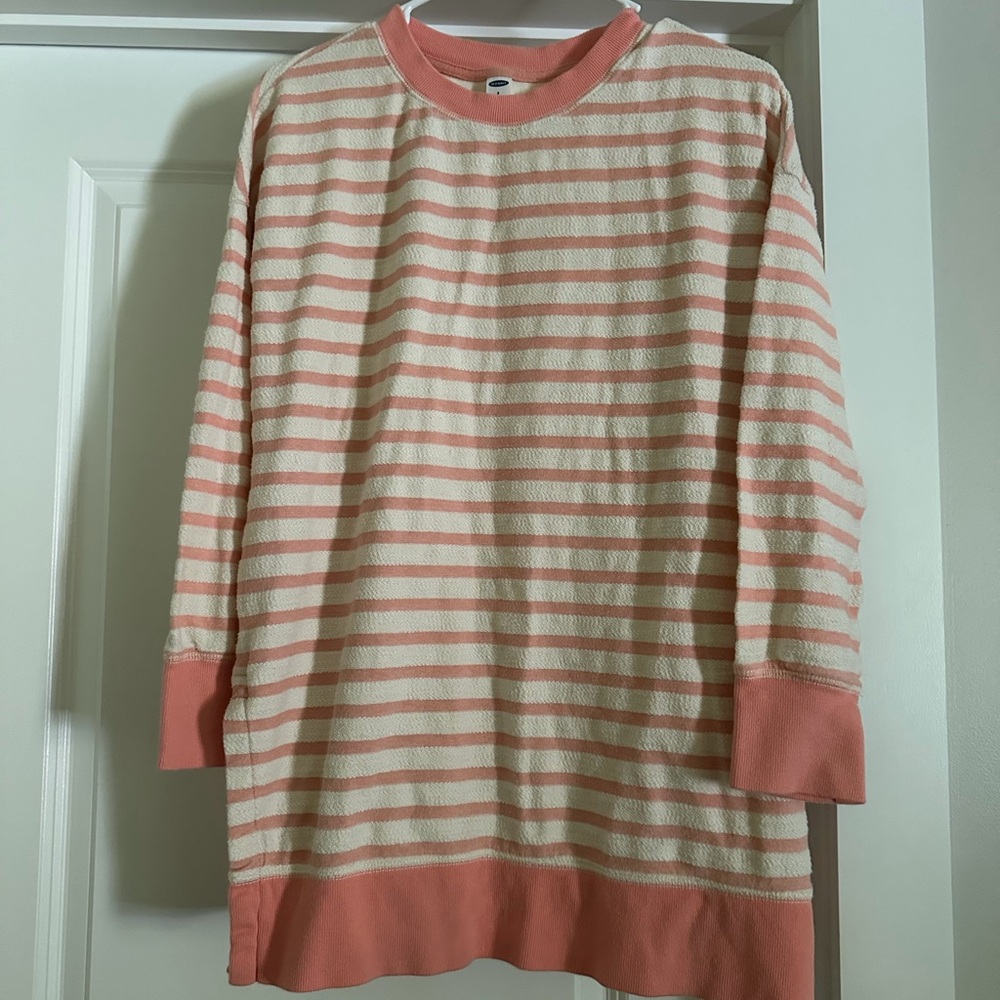 Old Navy Pink and White Striped Top